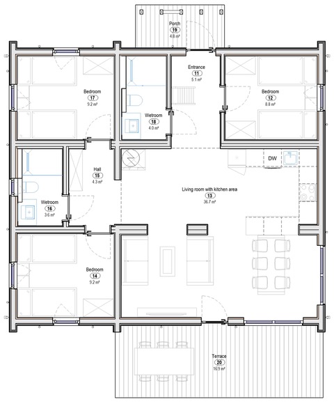 Cabin 12 floor plan